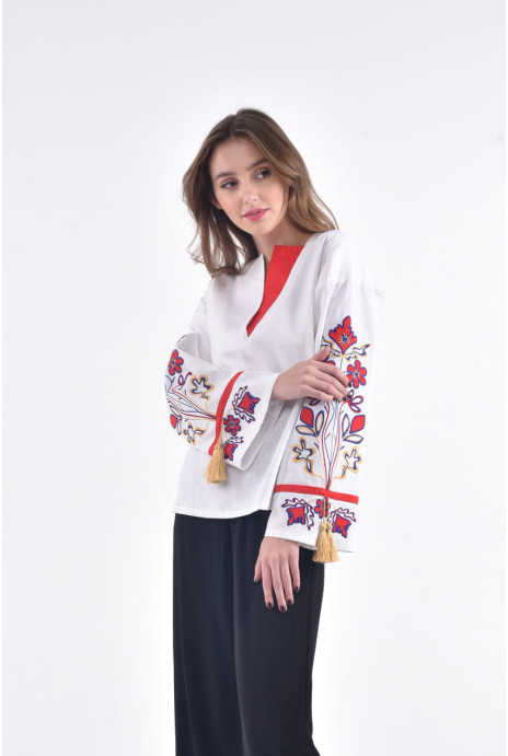 Блуза "Kvitucha dolina" белая