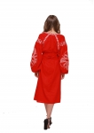 Dresses embroidered for Mom and Daughter “Vesnyanka” claret