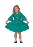 Girl dress embroidered "Vesnyanka" sea wave