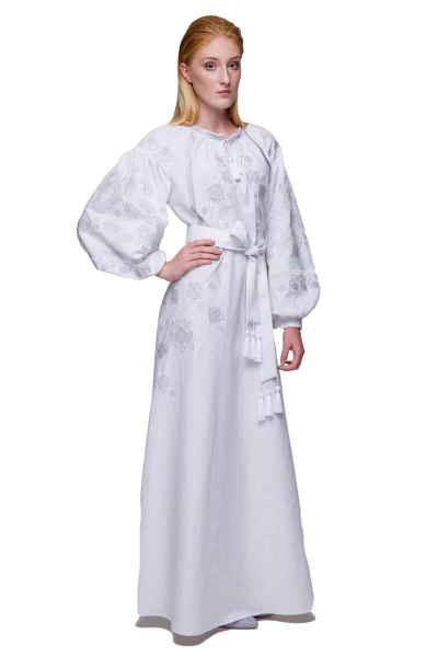 Embroidered dress Gromovytsya white