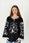 Embroidery shirt "Сhumatsʹkyy shlyakh" black