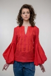 Embroidered blouse Strumivka red