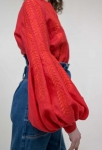 Embroidered blouse Strumivka red