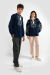 Embroidery for family "Lebedyne" dark blue